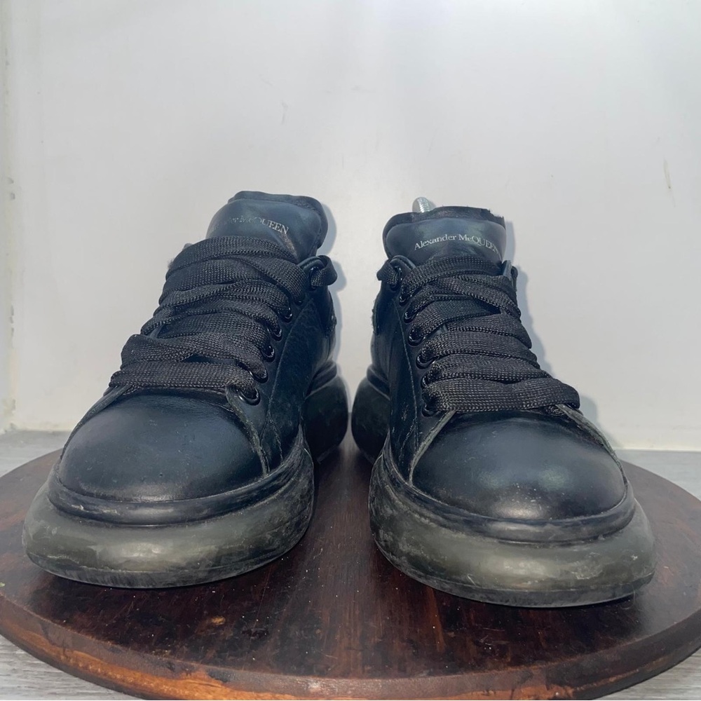Alexander McQueen Sneakers Black with Glitter Translucent Sole Women’s size 37 - Picture 5 of 14